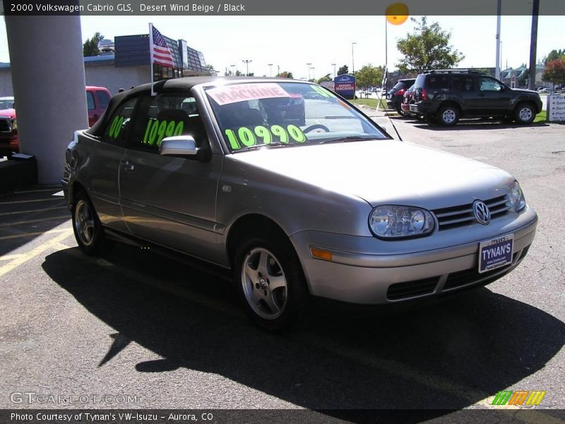 Desert Wind Beige / Black 2000 Volkswagen Cabrio GLS