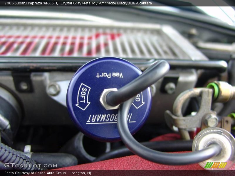 Crystal Gray Metallic / Anthracite Black/Blue Alcantara 2006 Subaru Impreza WRX STi