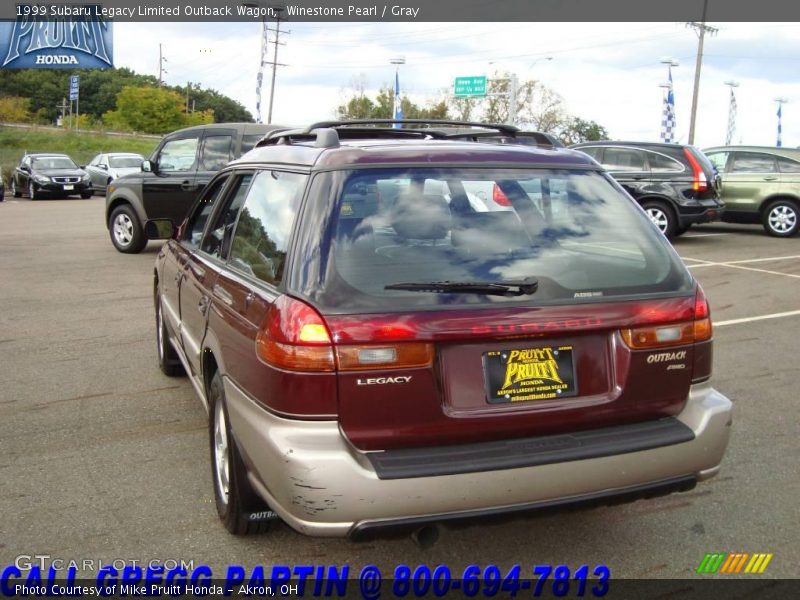 Winestone Pearl / Gray 1999 Subaru Legacy Limited Outback Wagon