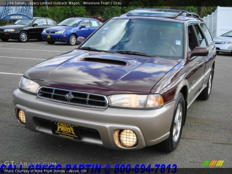 Winestone Pearl / Gray 1999 Subaru Legacy Limited Outback Wagon