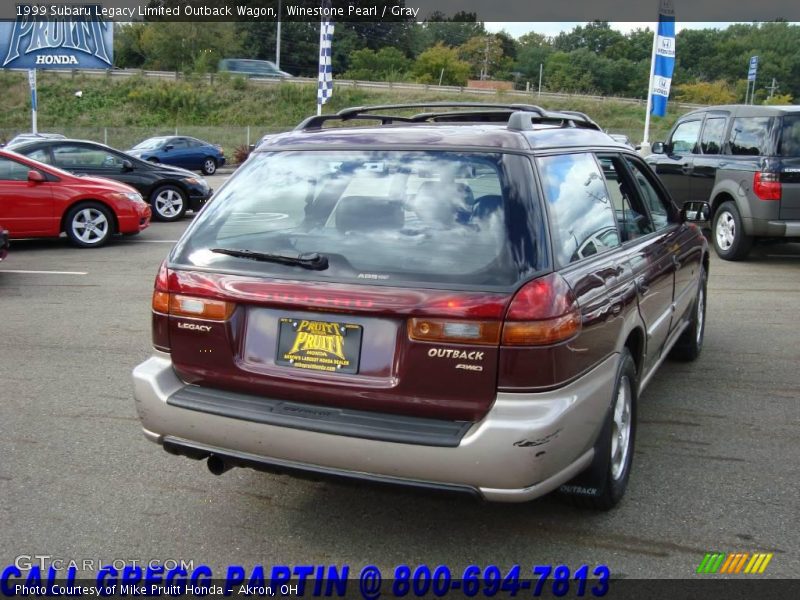 Winestone Pearl / Gray 1999 Subaru Legacy Limited Outback Wagon