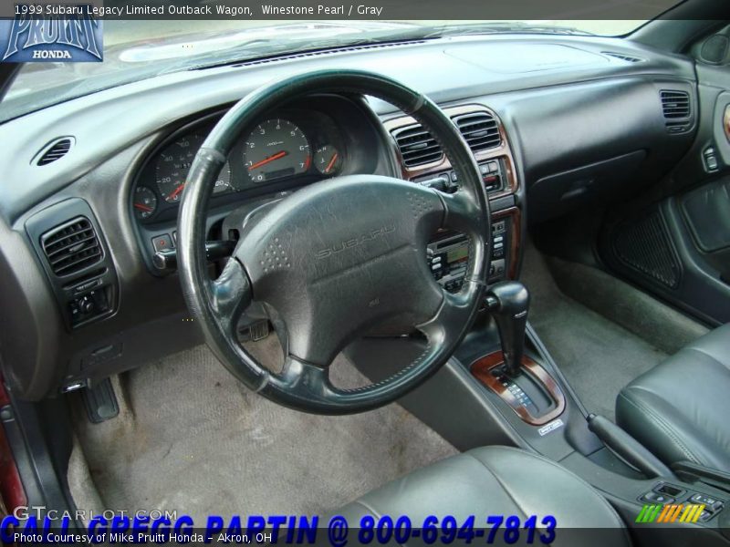 Winestone Pearl / Gray 1999 Subaru Legacy Limited Outback Wagon
