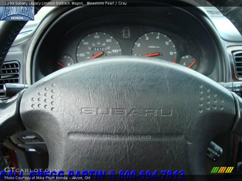 Winestone Pearl / Gray 1999 Subaru Legacy Limited Outback Wagon