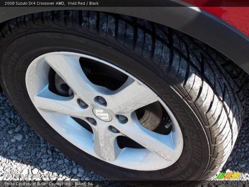 Vivid Red / Black 2008 Suzuki SX4 Crossover AWD
