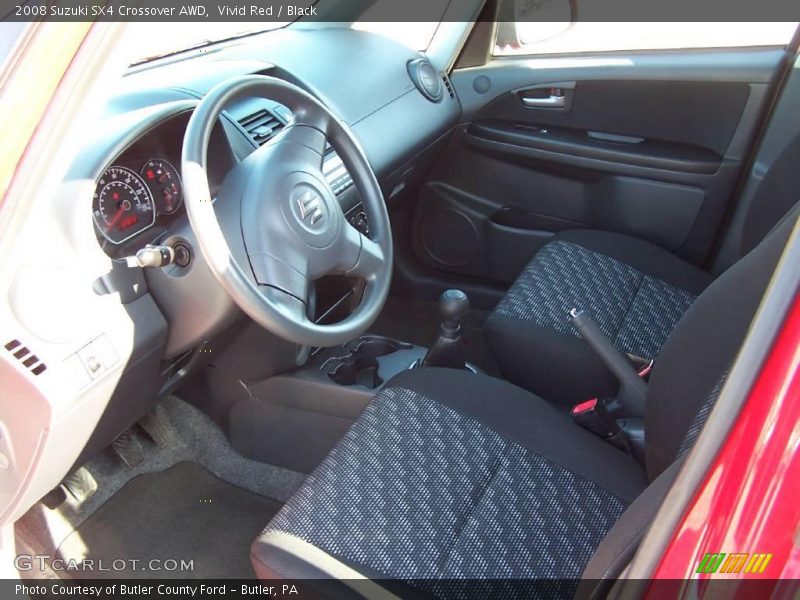 Vivid Red / Black 2008 Suzuki SX4 Crossover AWD