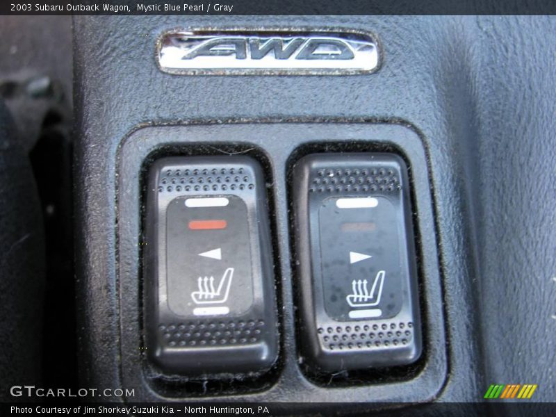 Mystic Blue Pearl / Gray 2003 Subaru Outback Wagon