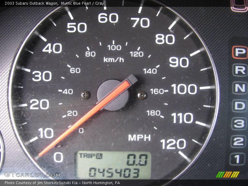 Mystic Blue Pearl / Gray 2003 Subaru Outback Wagon