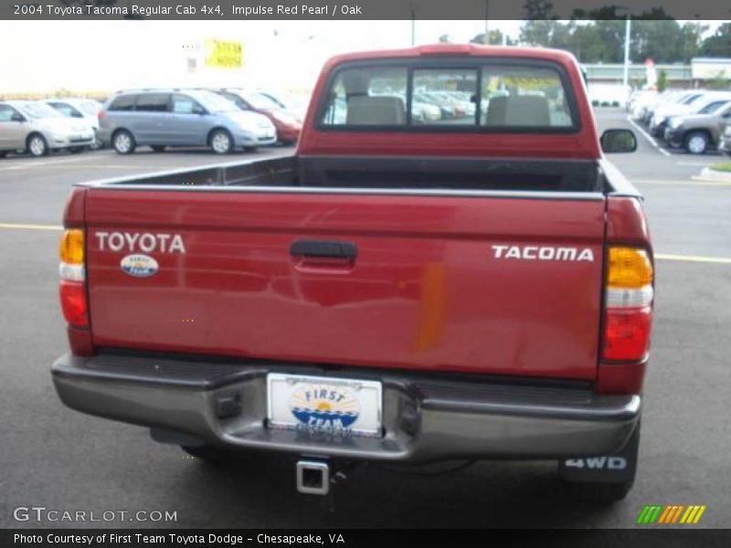 Impulse Red Pearl / Oak 2004 Toyota Tacoma Regular Cab 4x4