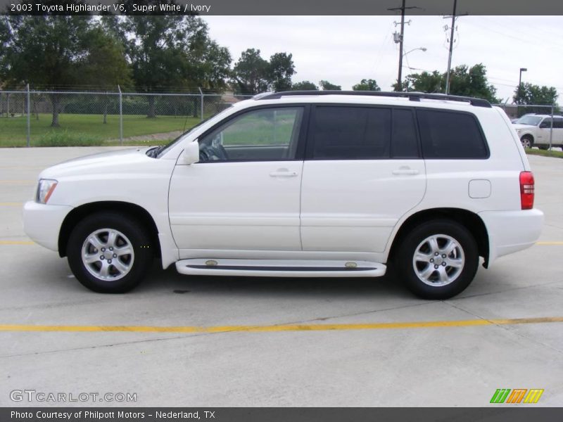 Super White / Ivory 2003 Toyota Highlander V6