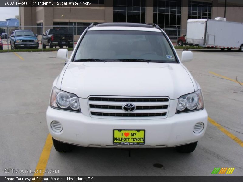 Super White / Ivory 2003 Toyota Highlander V6