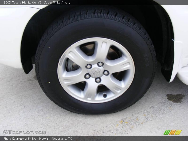 Super White / Ivory 2003 Toyota Highlander V6