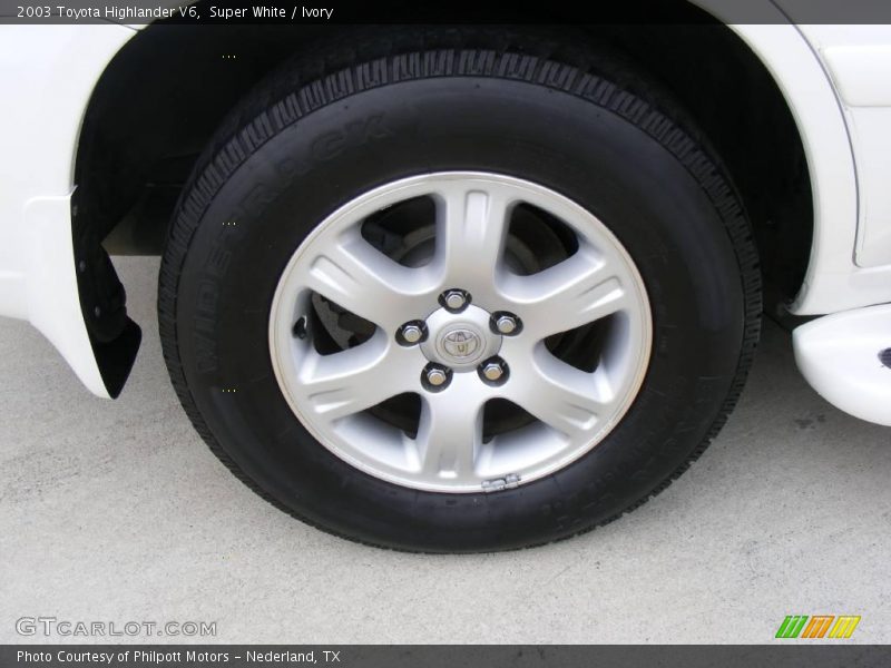 Super White / Ivory 2003 Toyota Highlander V6