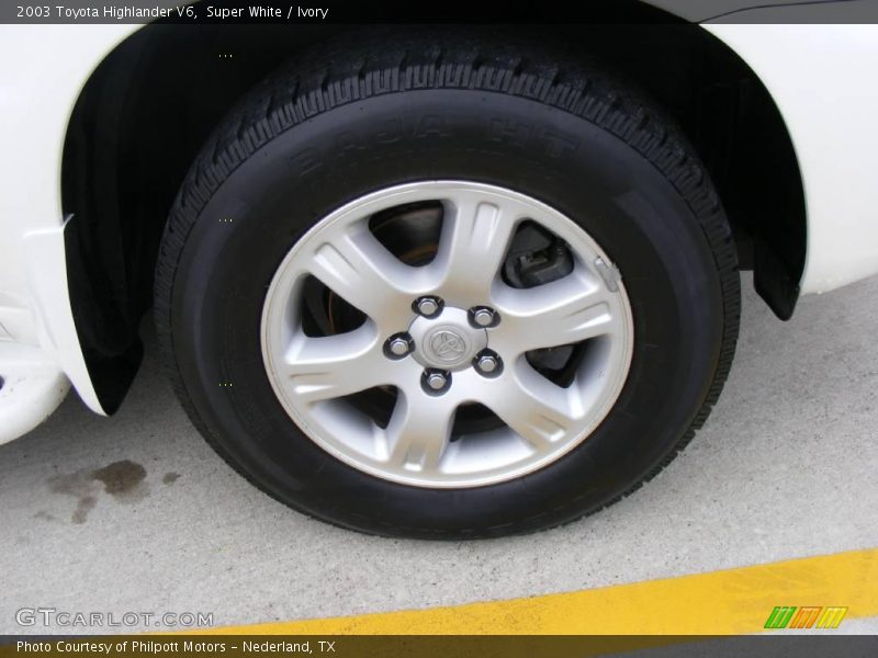 Super White / Ivory 2003 Toyota Highlander V6