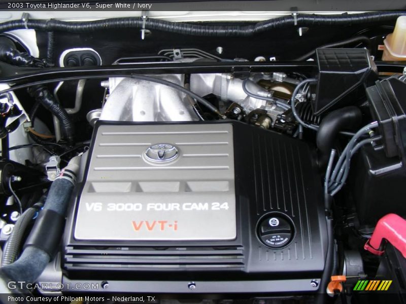 Super White / Ivory 2003 Toyota Highlander V6