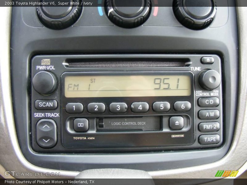 Super White / Ivory 2003 Toyota Highlander V6
