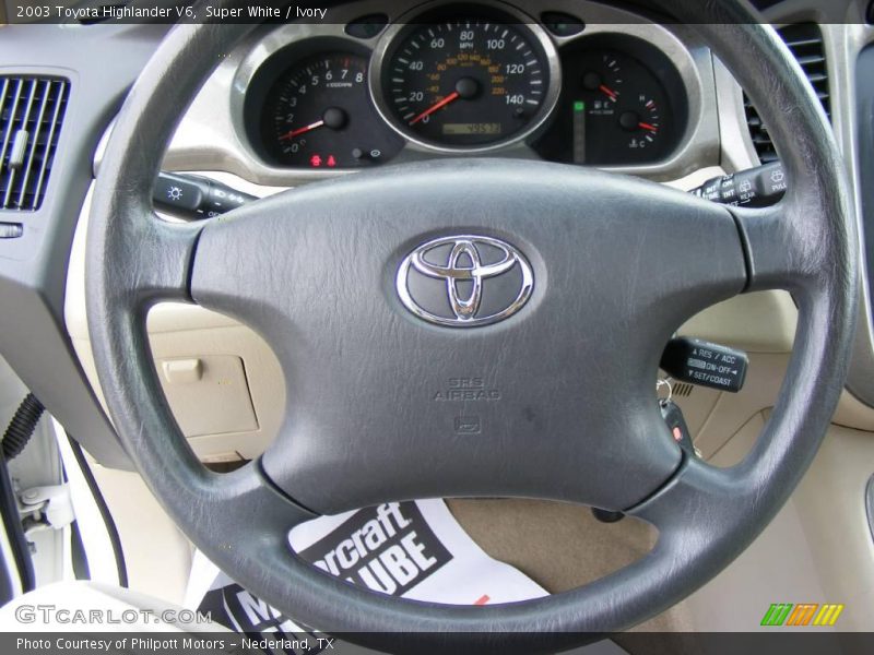 Super White / Ivory 2003 Toyota Highlander V6