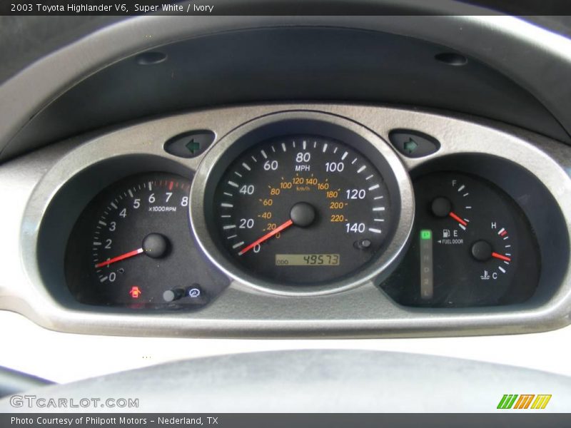 Super White / Ivory 2003 Toyota Highlander V6