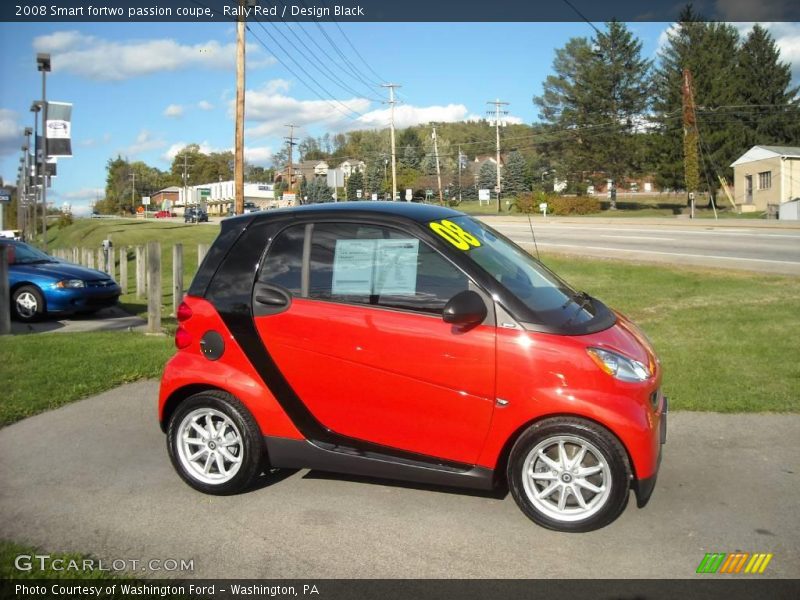 Rally Red / Design Black 2008 Smart fortwo passion coupe