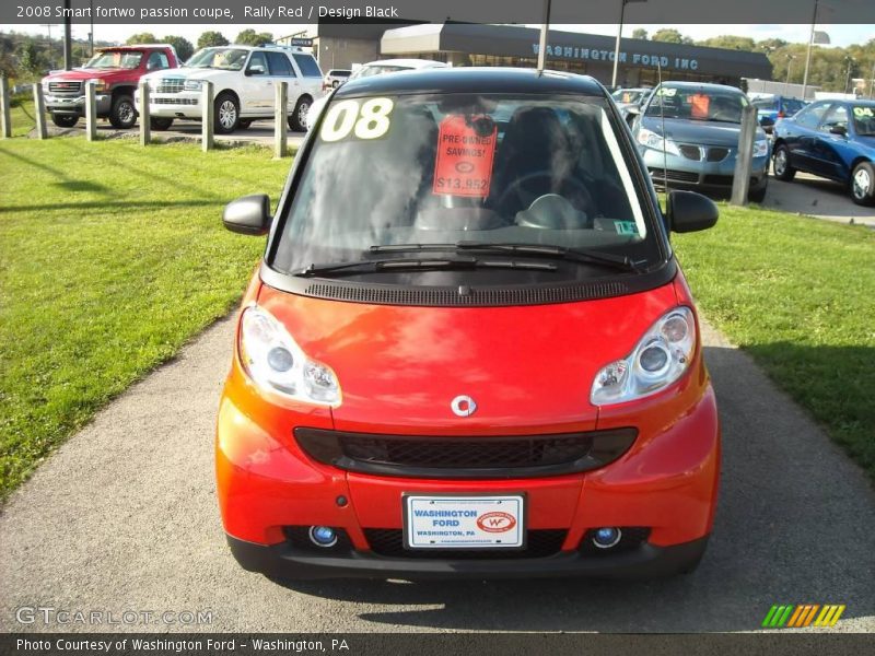 Rally Red / Design Black 2008 Smart fortwo passion coupe