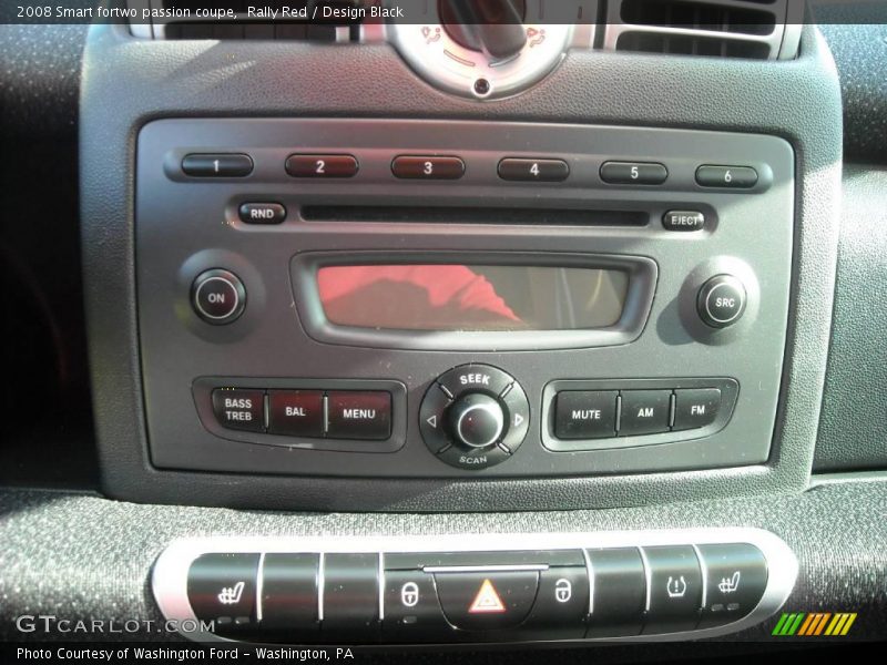 Rally Red / Design Black 2008 Smart fortwo passion coupe