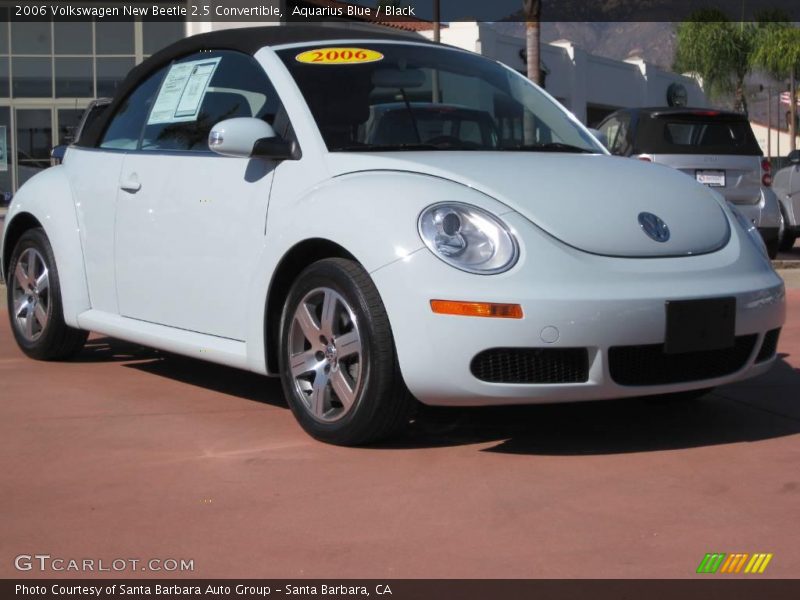 Aquarius Blue / Black 2006 Volkswagen New Beetle 2.5 Convertible