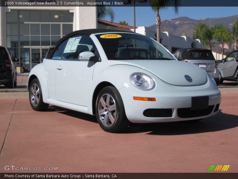 Aquarius Blue / Black 2006 Volkswagen New Beetle 2.5 Convertible