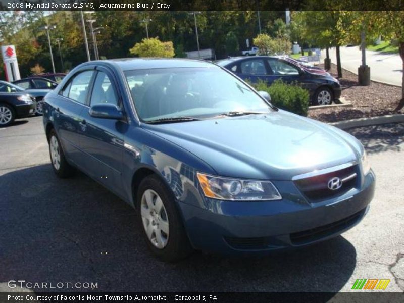 Aquamarine Blue / Gray 2008 Hyundai Sonata GLS V6