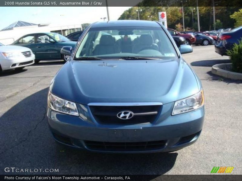 Aquamarine Blue / Gray 2008 Hyundai Sonata GLS V6