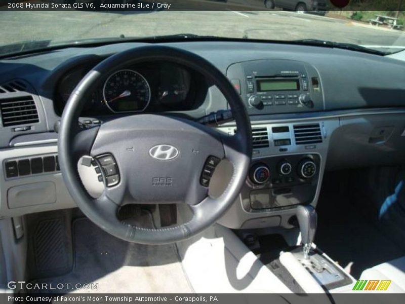 Aquamarine Blue / Gray 2008 Hyundai Sonata GLS V6