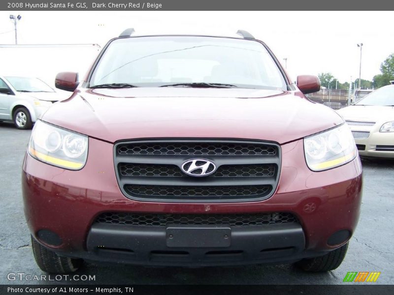 Dark Cherry Red / Beige 2008 Hyundai Santa Fe GLS