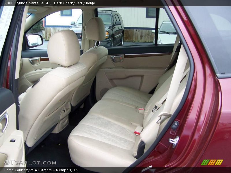 Dark Cherry Red / Beige 2008 Hyundai Santa Fe GLS