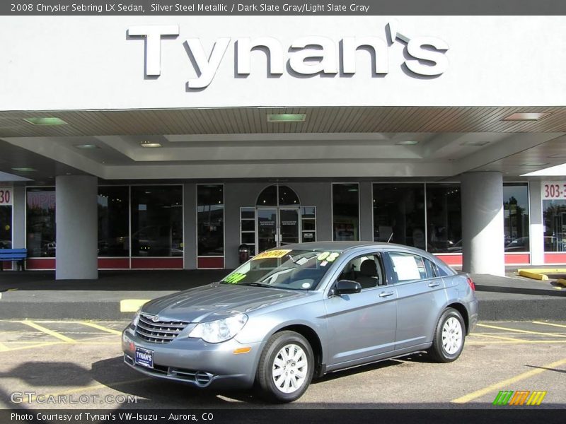 Silver Steel Metallic / Dark Slate Gray/Light Slate Gray 2008 Chrysler Sebring LX Sedan