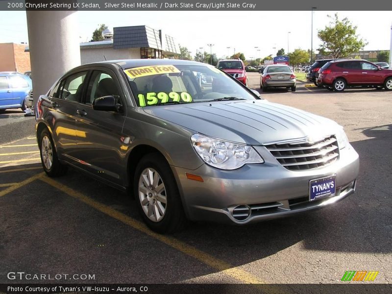 Silver Steel Metallic / Dark Slate Gray/Light Slate Gray 2008 Chrysler Sebring LX Sedan