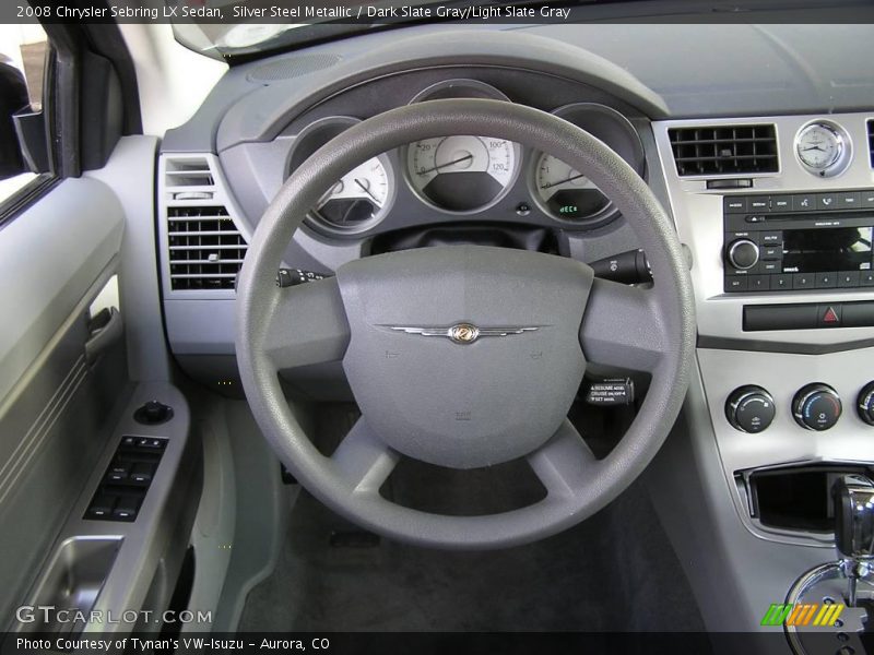 Silver Steel Metallic / Dark Slate Gray/Light Slate Gray 2008 Chrysler Sebring LX Sedan