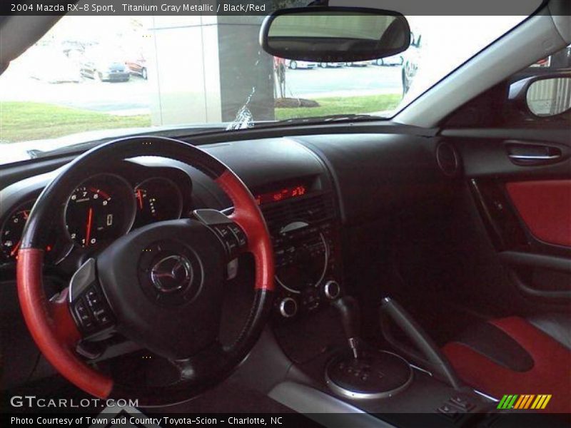 Titanium Gray Metallic / Black/Red 2004 Mazda RX-8 Sport