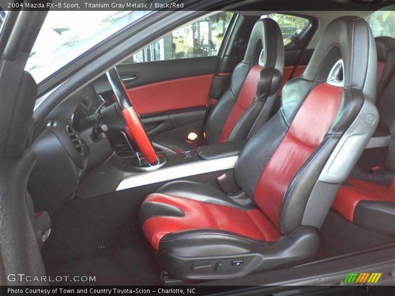 Titanium Gray Metallic / Black/Red 2004 Mazda RX-8 Sport