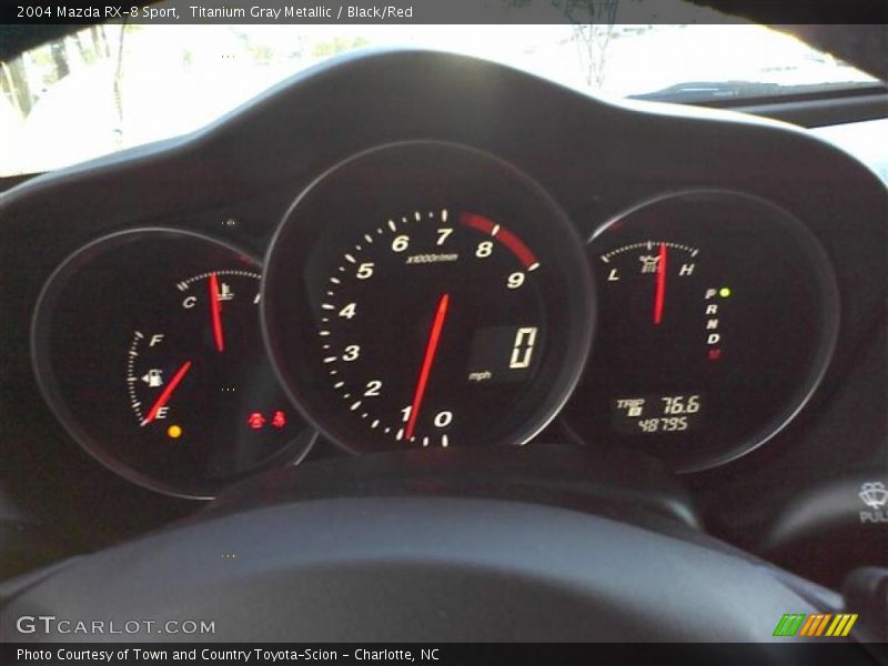 Titanium Gray Metallic / Black/Red 2004 Mazda RX-8 Sport