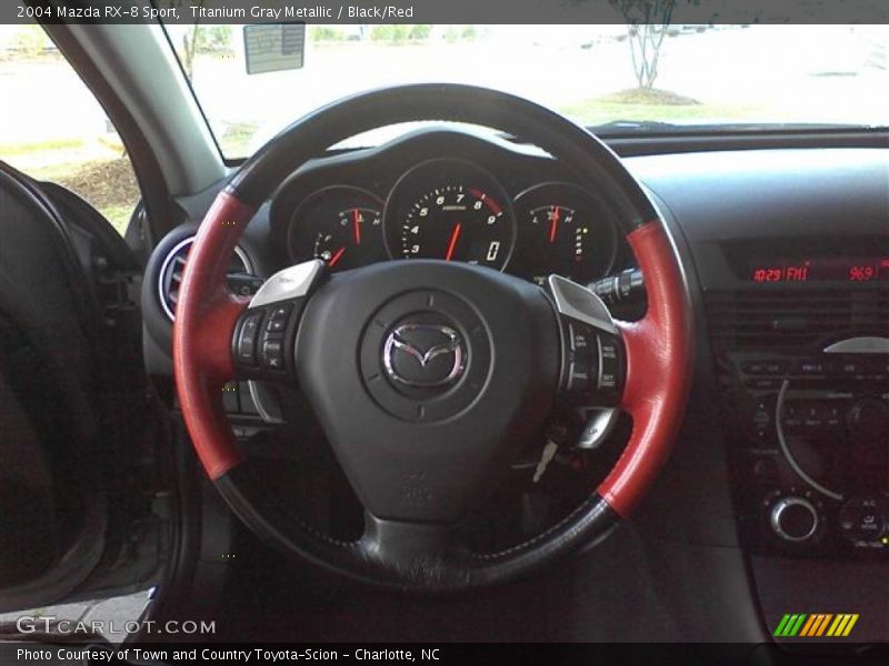 Titanium Gray Metallic / Black/Red 2004 Mazda RX-8 Sport