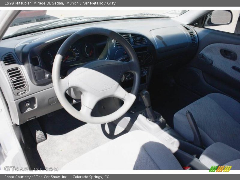 Munich Silver Metallic / Gray 1999 Mitsubishi Mirage DE Sedan