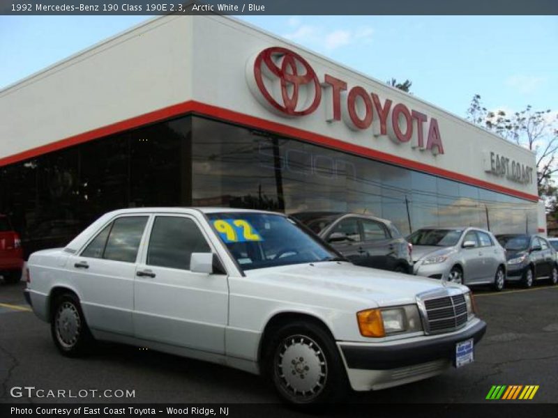 Arctic White / Blue 1992 Mercedes-Benz 190 Class 190E 2.3