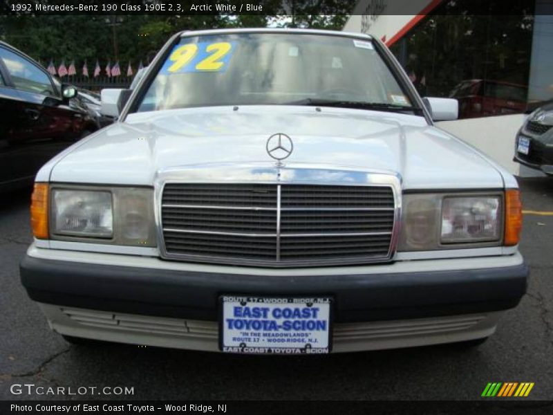 Arctic White / Blue 1992 Mercedes-Benz 190 Class 190E 2.3