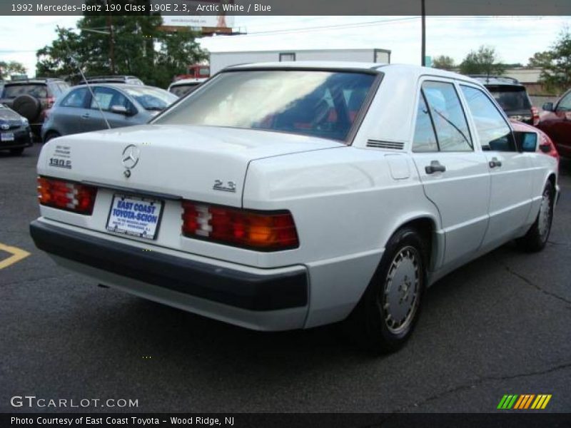 Arctic White / Blue 1992 Mercedes-Benz 190 Class 190E 2.3
