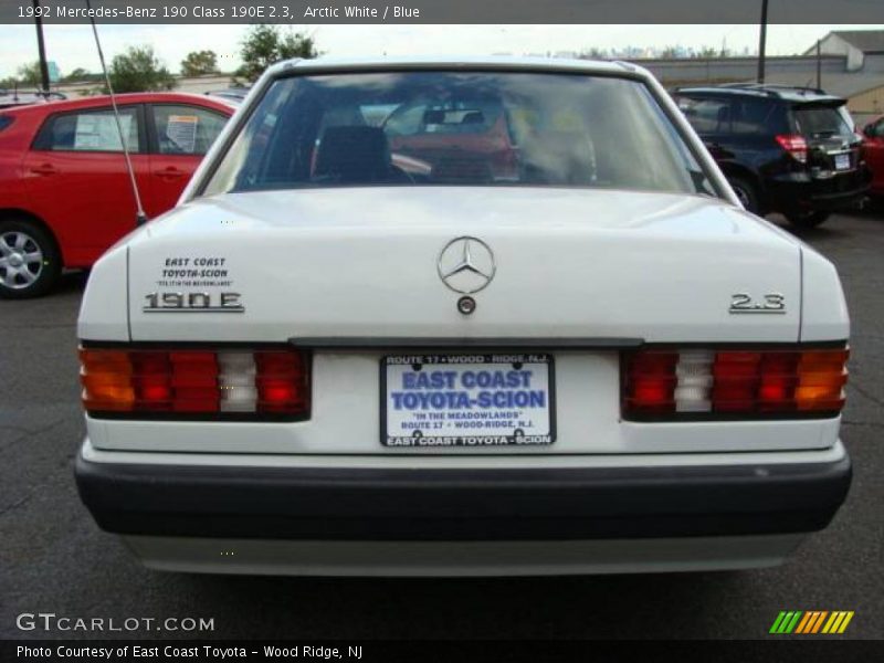 Arctic White / Blue 1992 Mercedes-Benz 190 Class 190E 2.3