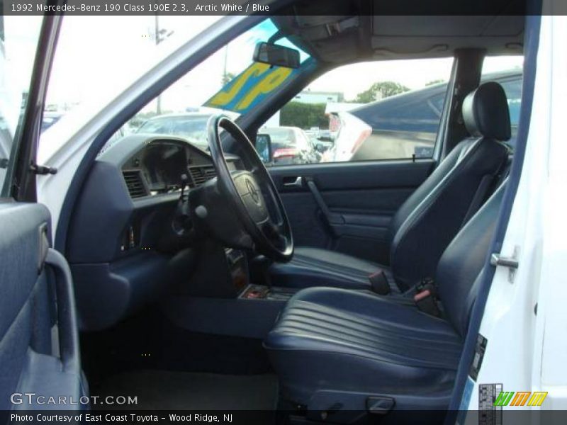 Arctic White / Blue 1992 Mercedes-Benz 190 Class 190E 2.3