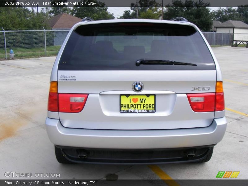 Titanium Silver Metallic / Gray 2003 BMW X5 3.0i
