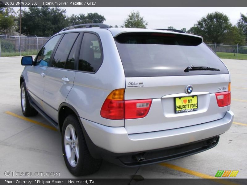 Titanium Silver Metallic / Gray 2003 BMW X5 3.0i