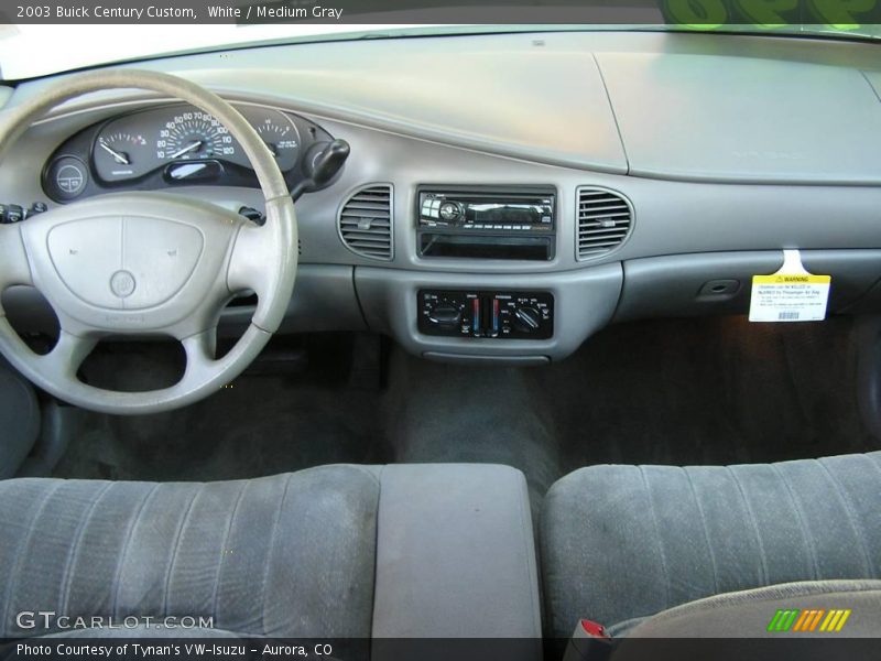 White / Medium Gray 2003 Buick Century Custom
