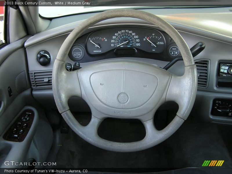 White / Medium Gray 2003 Buick Century Custom