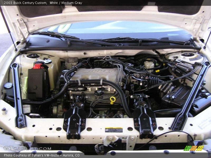 White / Medium Gray 2003 Buick Century Custom