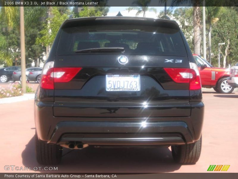 Jet Black / Black Montana Leather 2006 BMW X3 3.0i